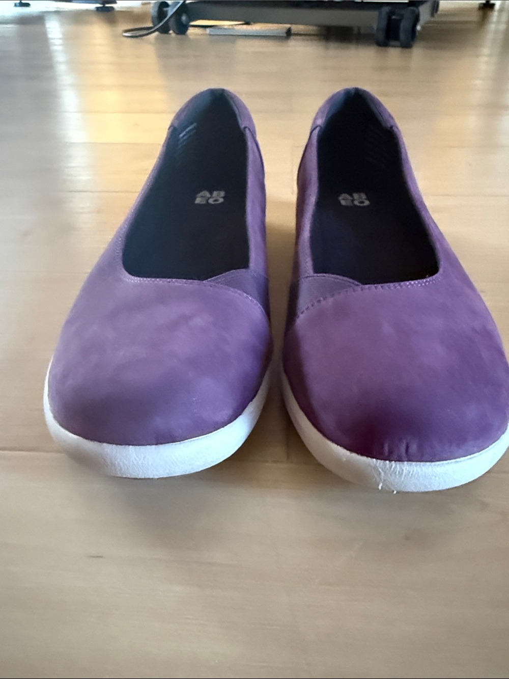 ABEO EMRIE PEW2210 LEATHER BALLET FLAT WOMENS SHOE COMFORT SLIP ON PURPLE SZ 10 - Picture 2 of 12